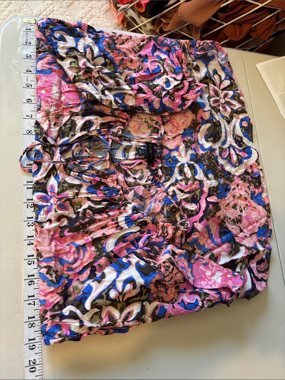 Talbots Floral Top Size Small Boho Coastal Lightweight Summer Resort Island - Picture 12 of 13
